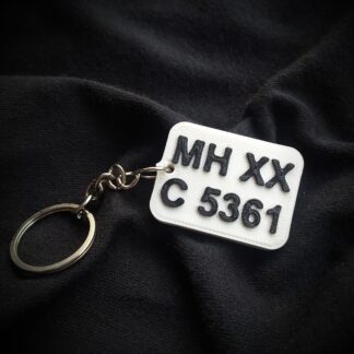 Keychain for bike and car with custom numberplate